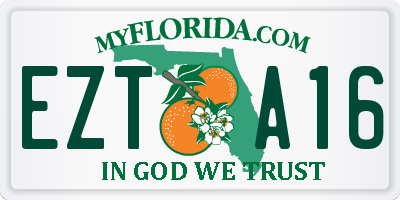 FL license plate EZTA16