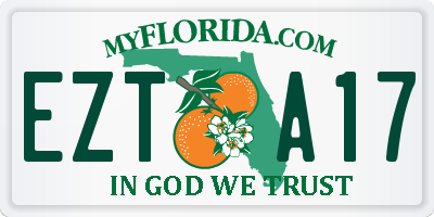 FL license plate EZTA17