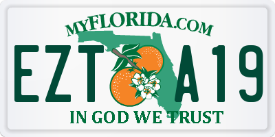 FL license plate EZTA19