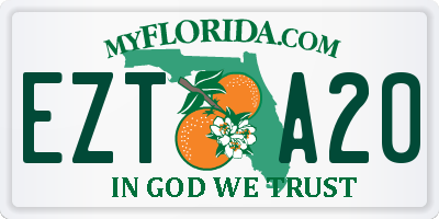 FL license plate EZTA20