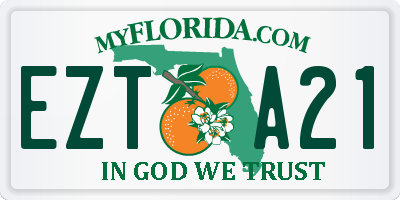 FL license plate EZTA21