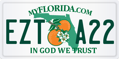 FL license plate EZTA22