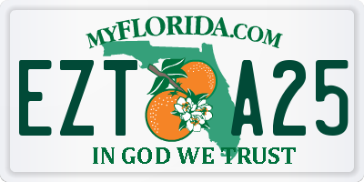 FL license plate EZTA25