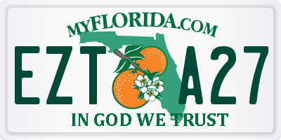 FL license plate EZTA27