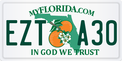 FL license plate EZTA30