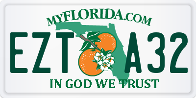 FL license plate EZTA32