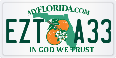 FL license plate EZTA33