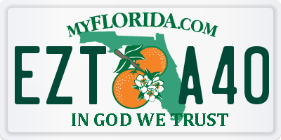 FL license plate EZTA40