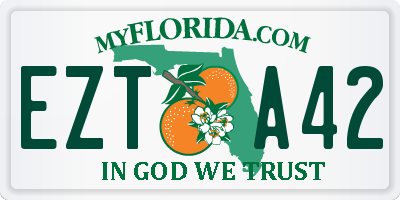 FL license plate EZTA42