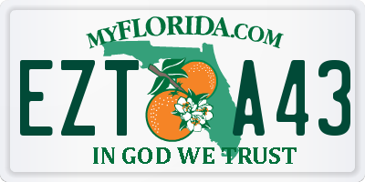 FL license plate EZTA43