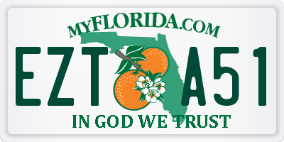 FL license plate EZTA51