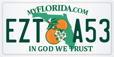 FL license plate EZTA53