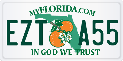 FL license plate EZTA55