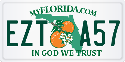 FL license plate EZTA57