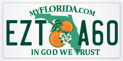 FL license plate EZTA60