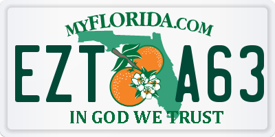 FL license plate EZTA63