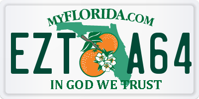 FL license plate EZTA64