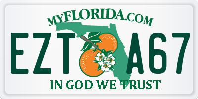 FL license plate EZTA67