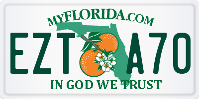 FL license plate EZTA70