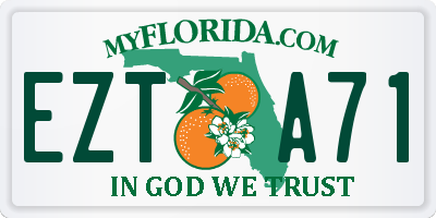 FL license plate EZTA71