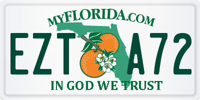 FL license plate EZTA72