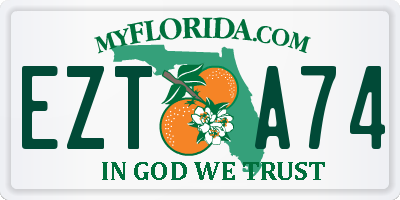 FL license plate EZTA74