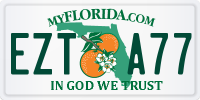 FL license plate EZTA77