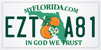 FL license plate EZTA81