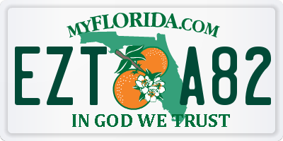 FL license plate EZTA82