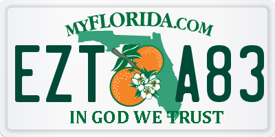 FL license plate EZTA83