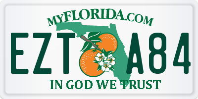 FL license plate EZTA84