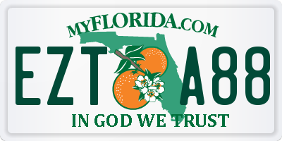 FL license plate EZTA88