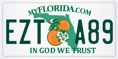 FL license plate EZTA89