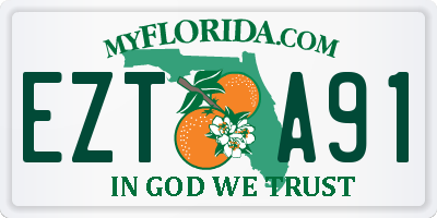 FL license plate EZTA91