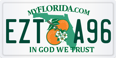 FL license plate EZTA96