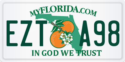 FL license plate EZTA98