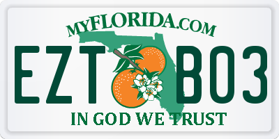 FL license plate EZTB03