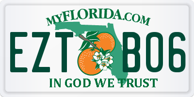 FL license plate EZTB06