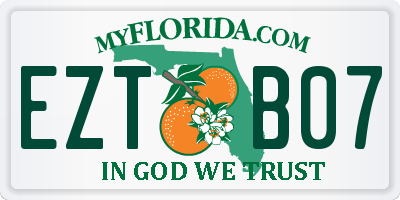 FL license plate EZTB07