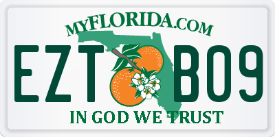 FL license plate EZTB09