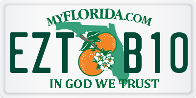 FL license plate EZTB10