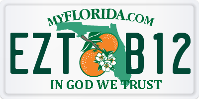 FL license plate EZTB12