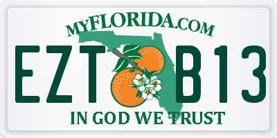 FL license plate EZTB13