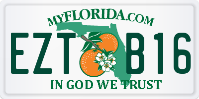 FL license plate EZTB16