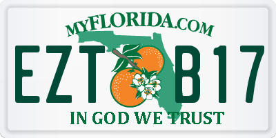 FL license plate EZTB17