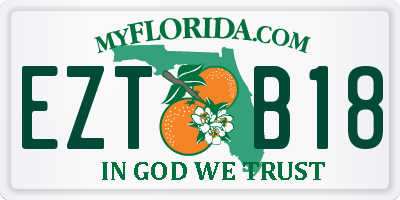 FL license plate EZTB18