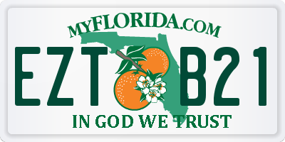 FL license plate EZTB21