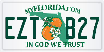 FL license plate EZTB27