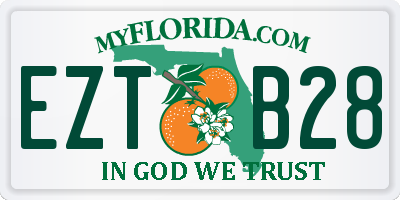 FL license plate EZTB28