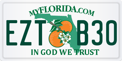 FL license plate EZTB30